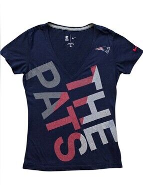 New England Patriots Medium Blue Nike NFL Team Apparel Athletic Tee Shirt